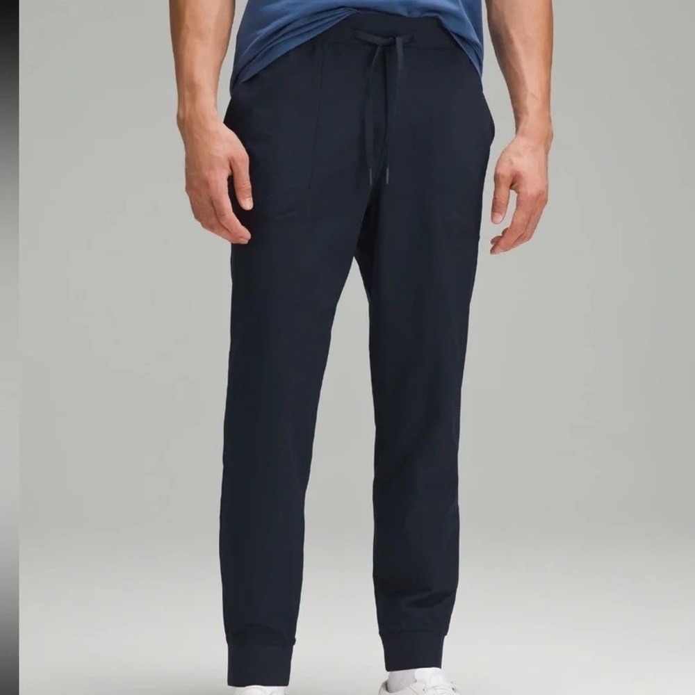 Lululemon ABC Jogger Pants Large TALL Navy Blue Activewear Pockets Gym Lounge